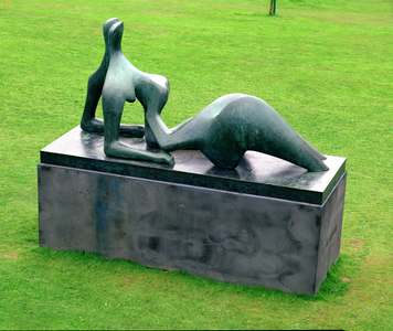 Reclining Figure: Festival, edition of 5 originally commissioned for the Festival of Britain, 1951 (bronze)