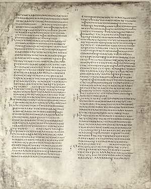 St. Luke's Gospel, Greek codex of the Bible, 5th century, facsimile, published by the British Museum