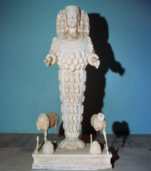 Statue of Artemis with Hunting Dogs, c.AD 135-75 (marble)