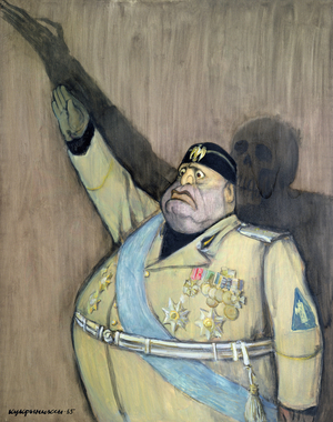 Mussolini, 1965 (oil on canvas)