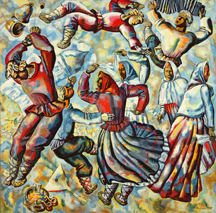 Russian Festival, 1990 (oil on canvas)