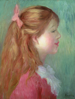 Young girl with Long hair in profile, 1890