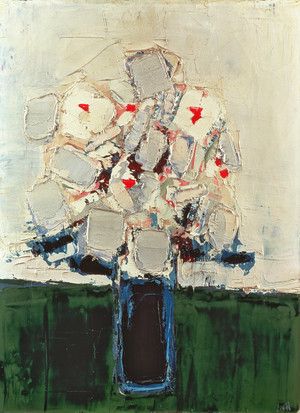 Still Life of Flowers in a Blue Vase, 1953 (panel)