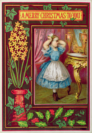 Victorian Christmas card, 19th century (print)