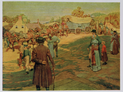Carrying Powder to Perry at Lake Erie, 1911 (colour litho)