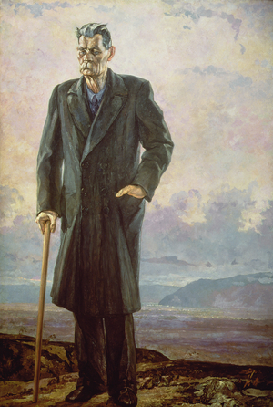 Portrait of Maxim Gorky (Aleksei Maksimovich Peshkov) (1868-1936), 1932 (oil on canvas)