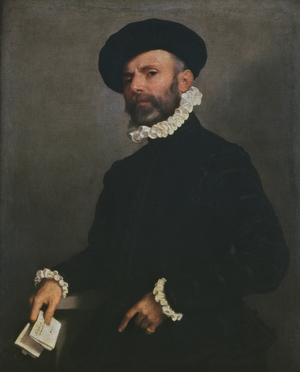 Portrait of a Man holding a Letter ('L'Avvocato'), c.1570 (oil on canvas)