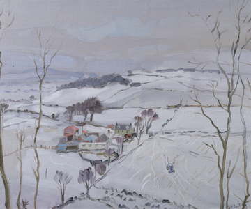 Snow, Kincardineshire, c.1985 (oil on canvas)
