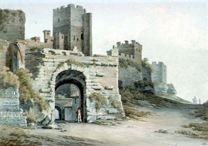 Porta Tiburtina (now Porta di San Lorenzo), Rome, seen inside