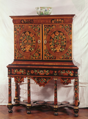 Cabinet with floral marquetry, late 17th century