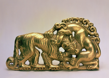 Belt buckle, from the Siberian collection of Peter I (gold)