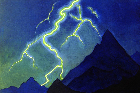 Call of the Heaven, Lightning, c.1935-36 (tempera on canvas)
