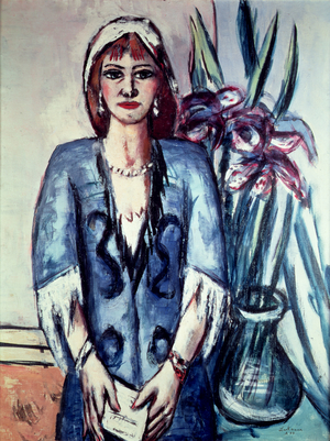 Quappi in Blue and Grey, 1944 (oil on canvas)