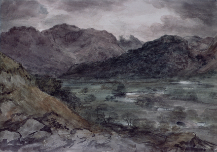 View in Borrowdale (w/c on paper)