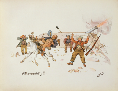 Allemachtij, from 'The Leaguer of Ladysmith', 1900 (colour litho)