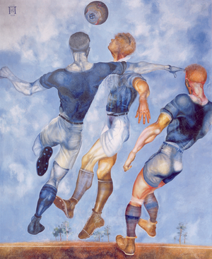 Footballers, 1926 (oil on canvas)