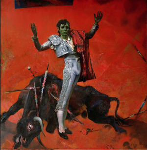 Corrida, left panel of the "Spanish Triptych", 1979
