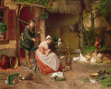 Farmyard Scene, 19th century (painting)
