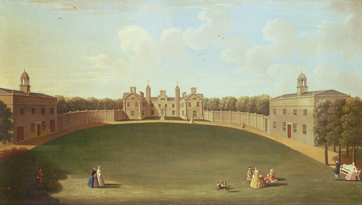 Morville Hall, Shropshire (oil on canvas)
