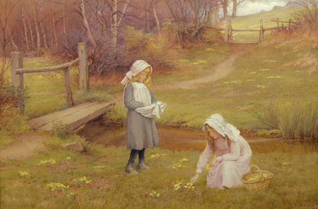 The Primrose Gatherers (w/c)