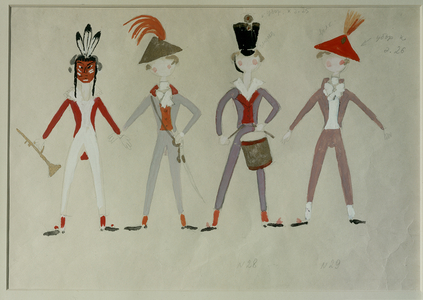 Costume design for Tchaikovsky's 'Nutcracker', 1966 (gouache on paper)