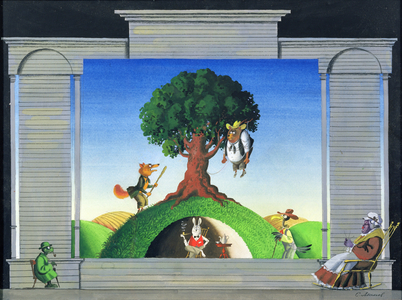 Set design for the play 'Br'er Rabbit' based on the stories of Joel Chandler Harris, 2002 (gouache on paper)