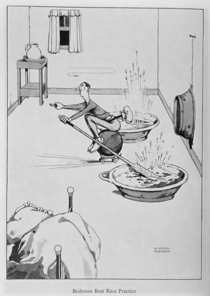 Bedroom Boat Race Practice, illustration from 'Inventions' (litho)
