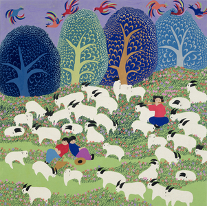 Young Shepherd, 1989 (mixed media on paper)