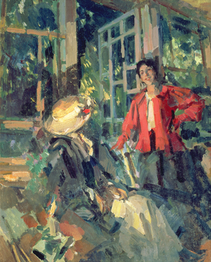 At the Window, 1919 (oil on canvas)