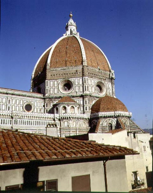 Exterior view of the dome, designed by Filippo Brunelleschi (1377-1446) 1420-36 (photo)