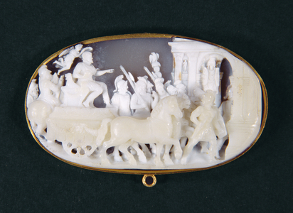 The Arrival of Cosimo I de'Medici (1519-74) in Siena, cameo, Italian, 16th century (chalcedony)