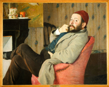 ""The Italian art critic and mecene italien Diego Martelli (1838-1896)"