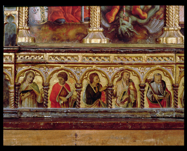 Five Apostles, from the predella of the San Martino polyptych (tempera on panel) (see 76669)