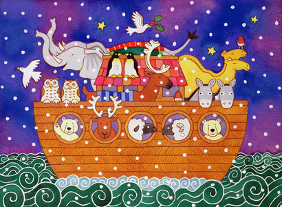 Christmas Ark, 1999 (w/c and pastel on paper)