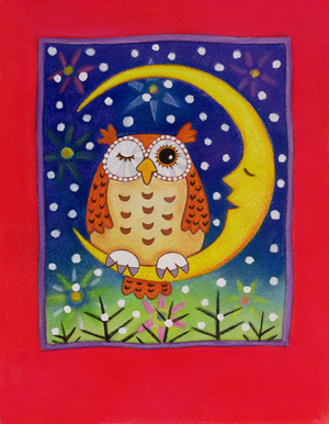 The Winking Owl, 1997 (pastel on paper)