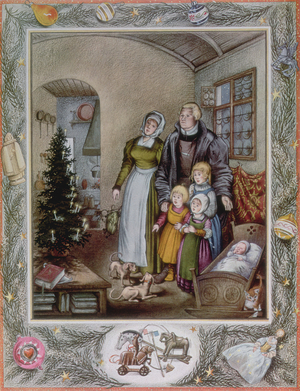 Martin Luther's Christmas Tree, from 'The Illustrated London News'