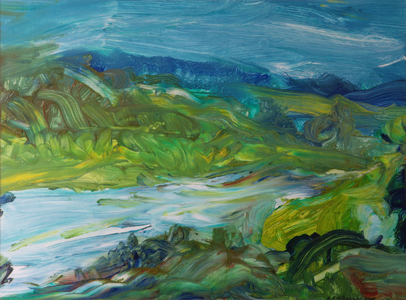 Blue River Landscape II, 1988 (oil on canvas)