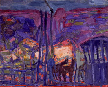 New Mexico Ranch (oil on canvas)