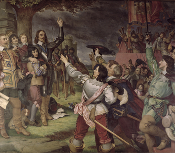 Charles I (1600-49) Erecting His Standard at Nottingham on 22nd August 1642, 1910 (oil on canvas) (see 189605-10)