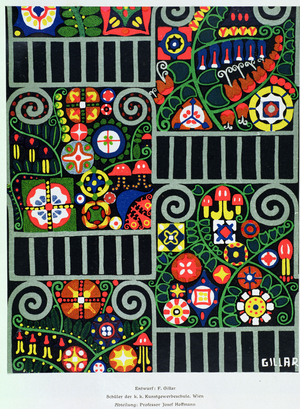 Decorative composition by J. Gillar, from Vol. XII of `The Interior`, 1911