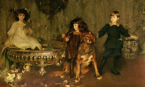 Lord John Manners, Lord Haddon and Lady Marjorie Manners (oil on canvas)