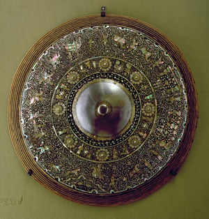 Shield, Persian, 1879 (mother-of-pearl inlay and metal)