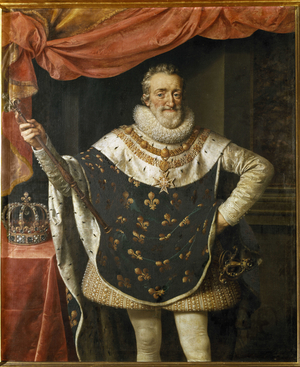 Portrait de Henri IV roi de France. (Peinture, 17eme siecle)