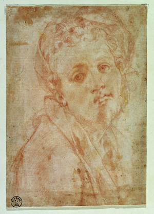Self Portrait (red chalk on paper)