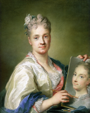 Self Portrait, 1709 (pastel on paper)