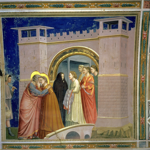 The Meeting at the Golden Gate, c.1305 (fresco) Gate in Jerusalem, c.1305 (fresco)