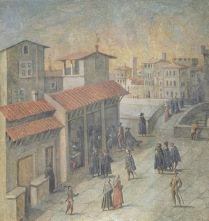 Ponte a Santa Trinita, Florence, 1555 (fresco)