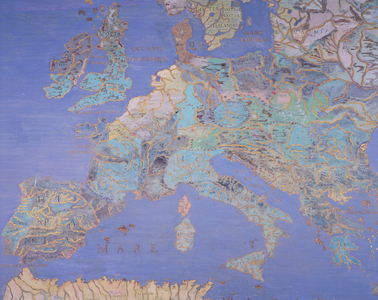 Map of Sixteenth Century Europe, from the 'Sala del Mappamondo (Hall of the World Maps) c.1574-5 (fresco)
