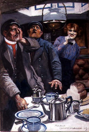 Illustration from 'Love Cargo', 1912 (gouache on paper;