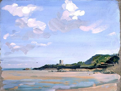 Martello Tower, Jersey (oil on board)